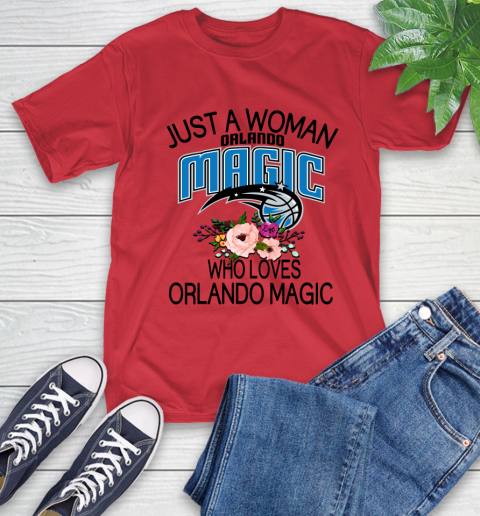 NBA Just A Woman Who Loves Orlando Magic Basketball Sports T-Shirt 10