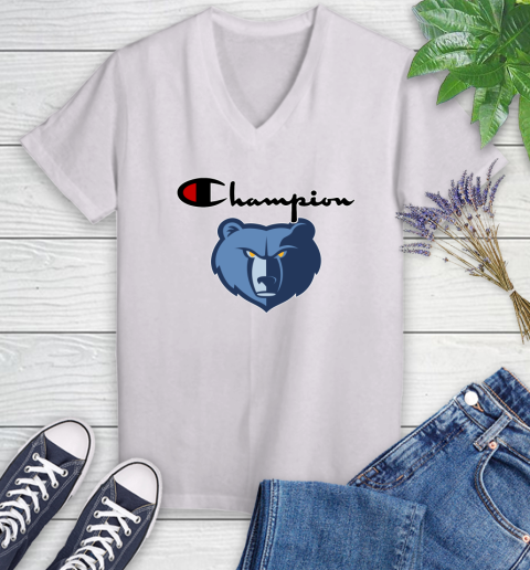 NBA Basketball Memphis Grizzlies Champion Shirt Women's V-Neck T-Shirt