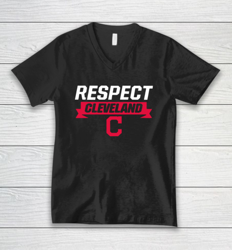 Respect Cleveland Indians V-Neck T-Shirt