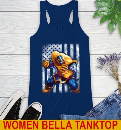NBA Basketball Philadelphia 76ers Thanos Marvel American Flag Shirt Racerback Tank 7