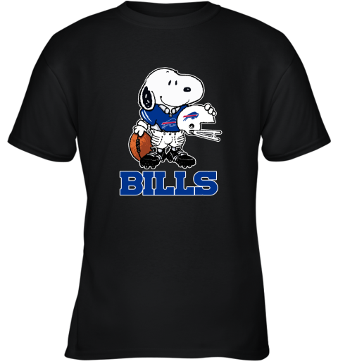 Snoopy A Strong And Proud Buffalo Bills Player NFL Youth T-Shirt