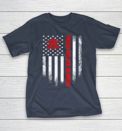 GrandFather gift shirt Vintage USA American Flag Proud Welder Welding Grandpa Funny T Shirt T-Shirt 3