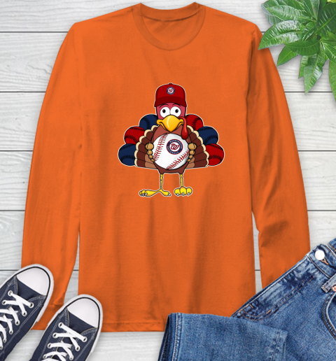 Washington Nationals Turkey thanksgiving Long Sleeve T-Shirt 5