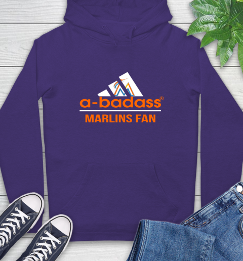 MLB A Badass Miami Marlins Fan Adidas Baseball Sports Hoodie 5
