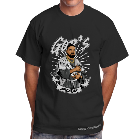 Air Jordan 1 Shadow Matching Sneaker Shirt Drake God's Plan Black And Gray Sneaker Shirt