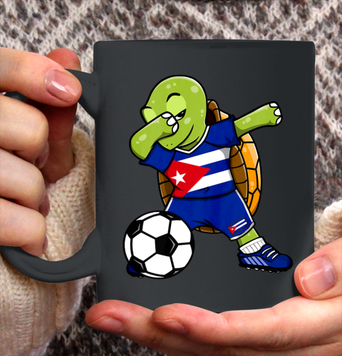 Dabbing Turtle Cuba Soccer Fans Jersey Cuban Football Lover Ceramic Mug 11oz