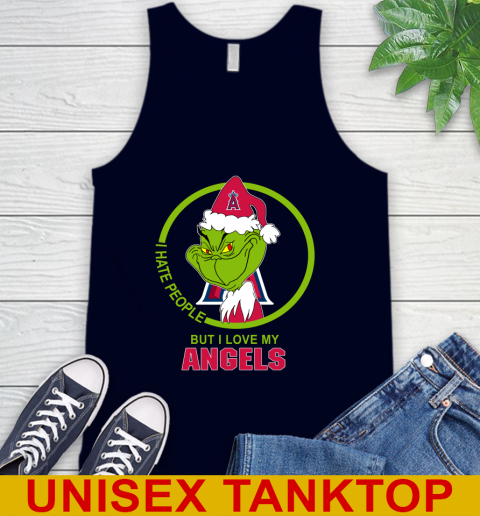 Los Angeles Angels MLB Christmas Grinch I Hate People But I Love My Favorite Baseball Team Tank Top 3