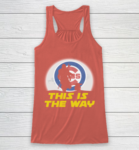 Chicago Cubs MLB Baseball Star Wars Yoda And Mandalorian This Is The Way Racerback Tank 3