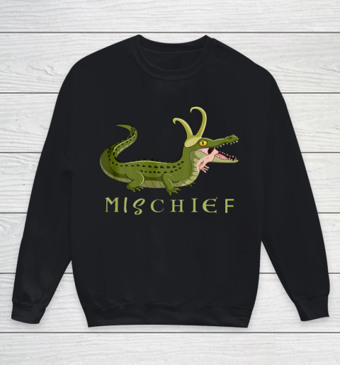 Alligator Loki gator Croki Crocodile God of Mischief Youth Sweatshirt