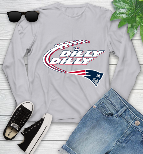 NFL New England Patriots Dilly Dilly Football Sports Youth Long Sleeve 5