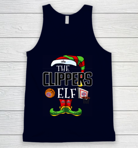 LA Clippers Christmas ELF Funny NBA Tank Top 2