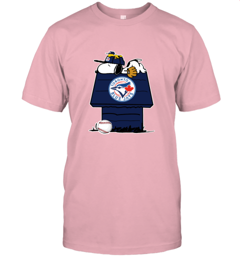 Toronto BLue Jays Snoopy And Woodstock Resting Together MLB Unisex Jersey Tee