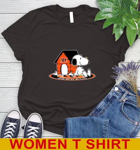NFL Football Cincinnati Bengals Snoopy The Peanuts Movie Shirt Women's T-Shirt 8