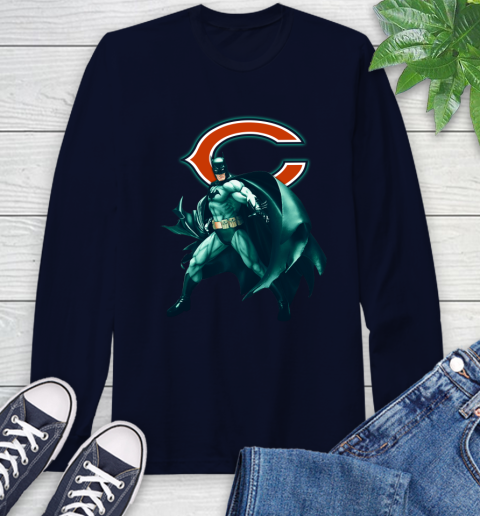 NFL Batman Football Sports Chicago Bears Long Sleeve T-Shirt 4