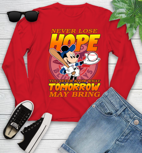 Toronto Blue Jays MLB Baseball Mickey Disney Never Lose Hope Youth Long Sleeve 11