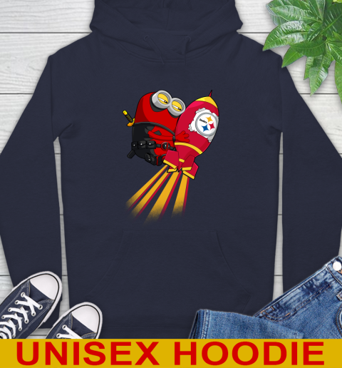 NFL Football Pittsburgh Steelers Deadpool Minion Marvel Shirt Hoodie