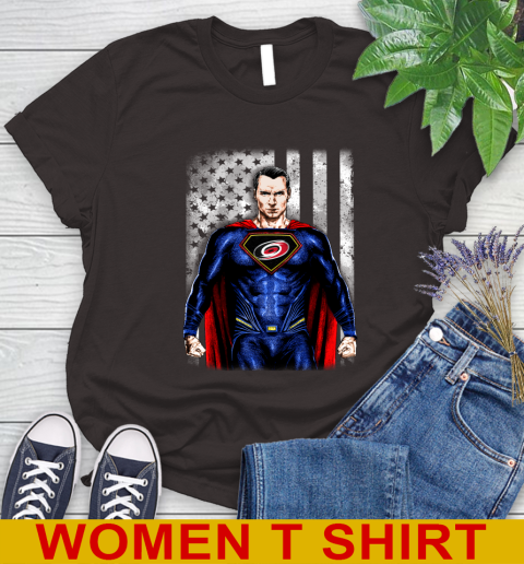 NHL Hockey Carolina Hurricanes Superman DC Shirt Women's T-Shirt 9