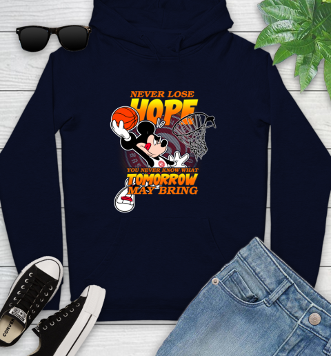 Atlanta Hawks NBA Basketball Mickey Disney Never Lose Hope Youth Hoodie 3