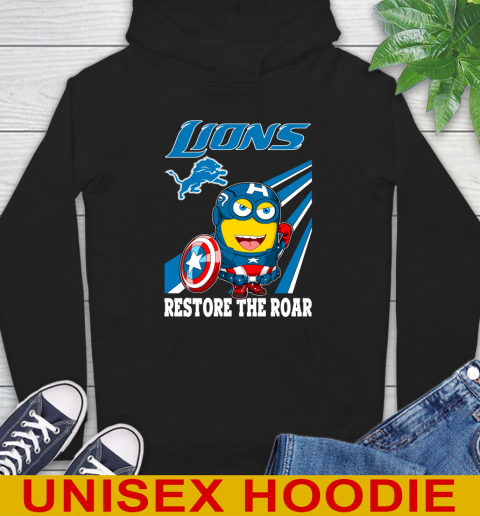 NFL Football Detroit Lions Captain America Marvel Avengers Minion Shirt Hoodie