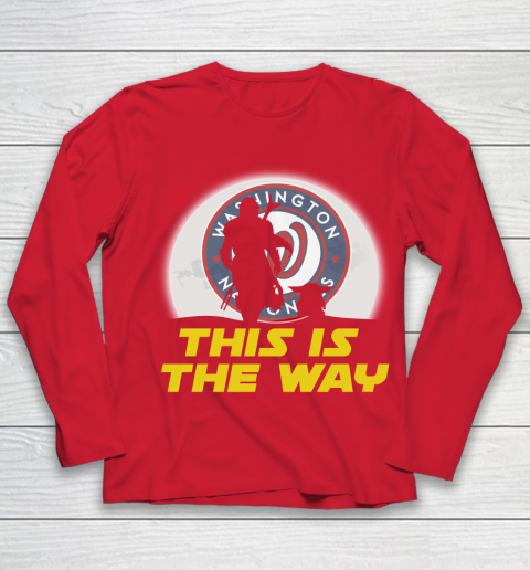 Washington Nationals MLB Baseball Star Wars Yoda And Mandalorian This Is The Way Youth Long Sleeve 8