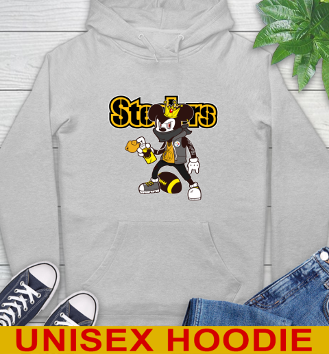 Pittsburgh Steelers NFL Football Mickey Peace Sign Sports Hoodie 6