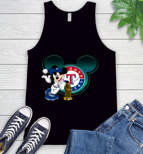 MLB Texas Rangers The Commissioner's Trophy Mickey Mouse Disney Tank Top 2