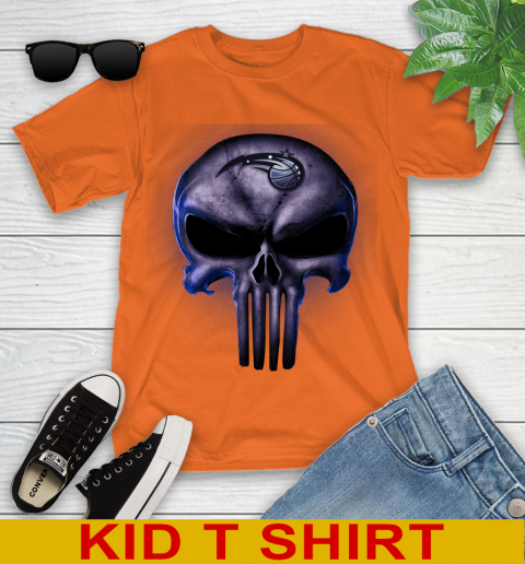 Orlando Magic NBA Basketball Punisher Skull Sports Youth T-Shirt 8