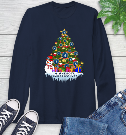 Minnesota Timberwolves Merry Christmas NBA Basketball Sports Long Sleeve T-Shirt 4