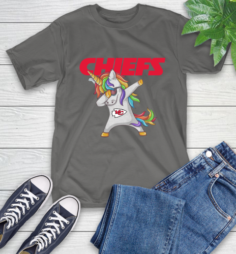 Kansas City Chiefs NFL Football Funny Unicorn Dabbing Sports T-Shirt 21
