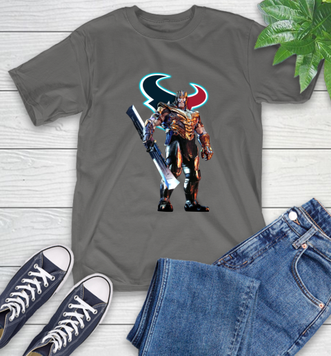 NFL Thanos Gauntlet Avengers Endgame Football Houston Texans T-Shirt 9