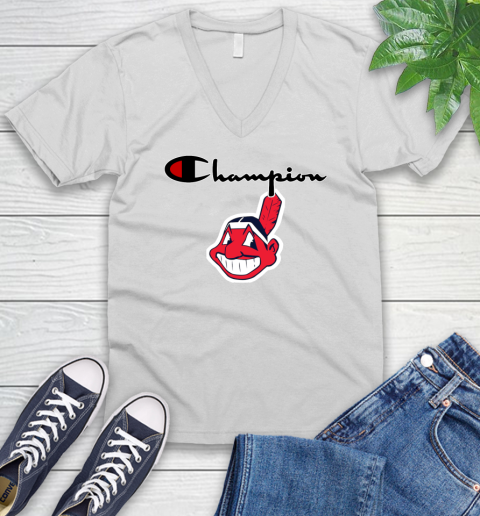 MLB Baseball Cleveland Indians Champion Shirt V-Neck T-Shirt