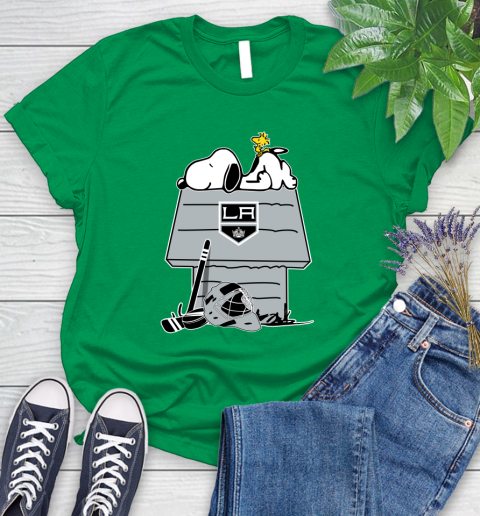 Los Angeles Kings NHL Hockey Snoopy Woodstock The Peanuts Movie Women's T-Shirt 6