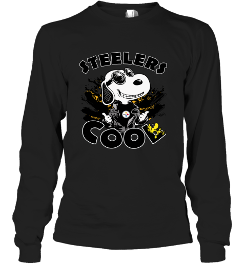 Pittsburg Steelers Snoopy Joe Cool We're Awesome Long Sleeve T-Shirt