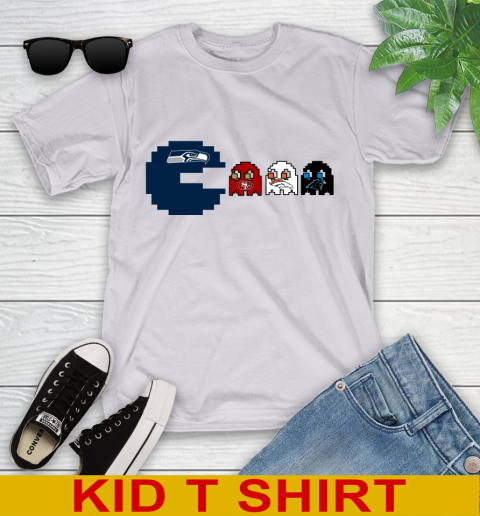 Seattle Seahawks NFL Football Pac Man Champion Youth T-Shirt 5