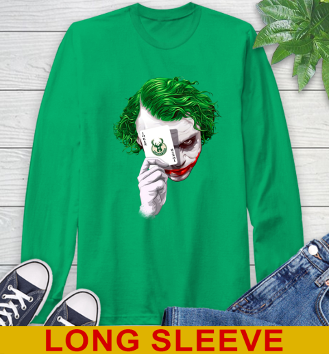 Milwaukee Bucks NBA Basketball Joker Card Shirt Long Sleeve T-Shirt - Image 9