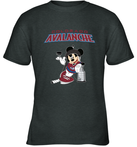 Mickey Colorado Avalanche With The Stanley Cup Hockey NHL Youth T-Shirt