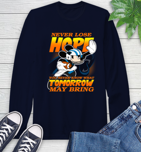Carolina Panthers NFL Football Mickey Disney Never Lose Hope Long Sleeve T-Shirt 3