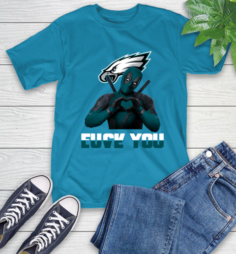 NHL Philadelphia Eagles Deadpool Love You Fuck You Football Sports T-Shirt 9