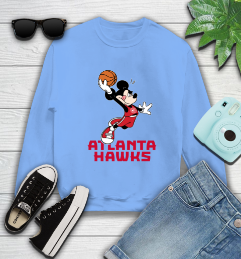 NBA Basketball Atlanta Hawks Cheerful Mickey Mouse Shirt Sweatshirt 11