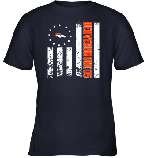 Denver Broncos NFL Football American Flag Youth T-Shirt