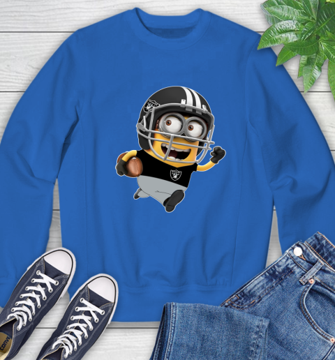 NFL Oakland Raiders Minions Disney Football Sports Sweatshirt 8