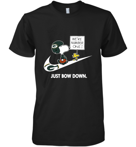 Green Bay Packers Are Number One – Just Bow Down Snoopy Premium Men's T-Shirt