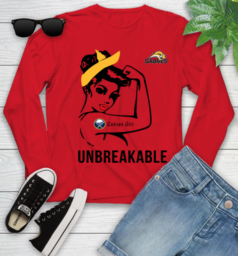 NHL Buffalo Sabres Girl Unbreakable Hockey Sports Youth Long Sleeve 8