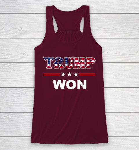 Trump Won T Shirt 4th of July American Flag Racerback Tank 2