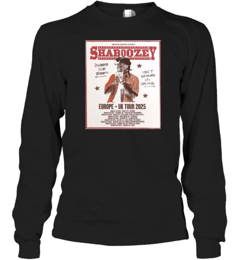 Shaboozey Europe And UK Tour Dates 2025 Long Sleeve T-Shirt