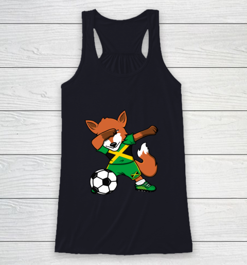Dabbing Fox Jamaica Soccer Fans Jersey Jamaican Football Fan Racerback Tank 8