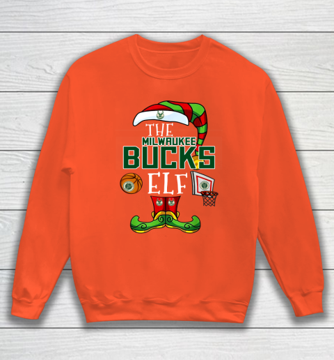 Milwaukee Bucks Christmas ELF Funny NBA Sweatshirt 3