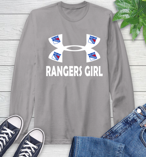 NHL New York Rangers Girl Under Armour Hockey Sports Long Sleeve T-Shirt 6