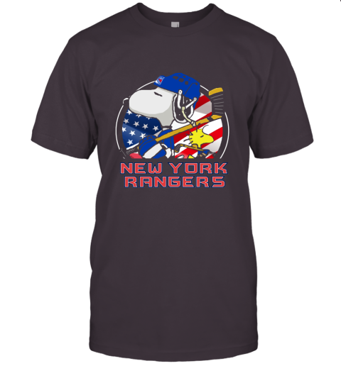 New York Ranger Ice Hockey Snoopy And Woodstock NHL Unisex Jersey Tee