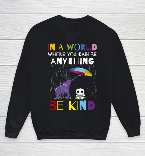 Autism Awareness  In A World Where You Can Be Anything Be Kind Youth Sweatshirt